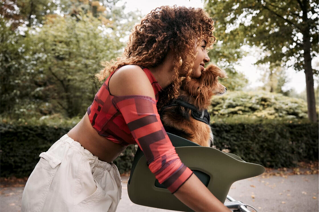 Koszyk rowerowy dla psa Kvisp Forest Green M