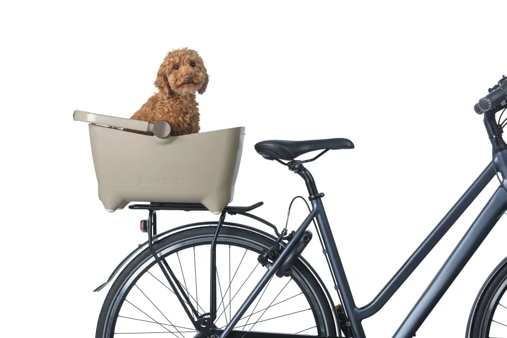 Koszyk rowerowy dla psa lub kota Basil Buddy MIK 2.0 Biscotti Brown