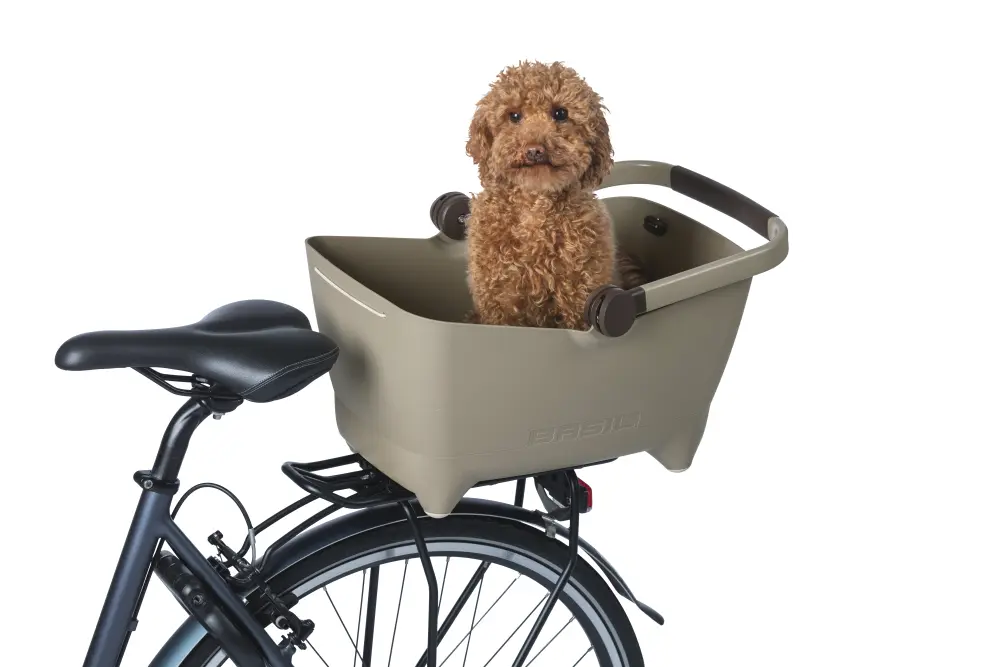 Koszyk rowerowy dla psa lub kota Basil Buddy MIK 2.0 Biscotti Brown