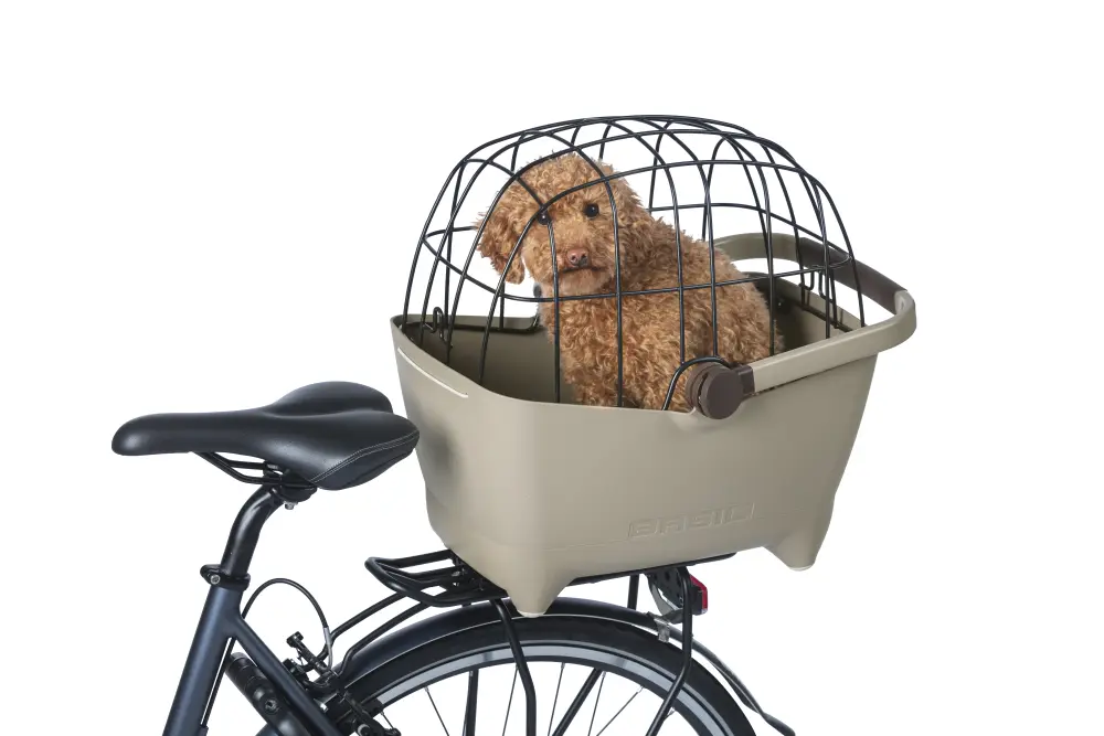 Koszyk rowerowy dla psa lub kota Basil Buddy MIK 2.0 Biscotti Brown