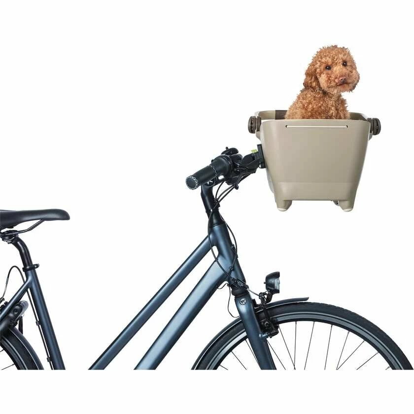Koszyk rowerowy dla psa lub kota Basil Buddy - na kierownicę Brązowy