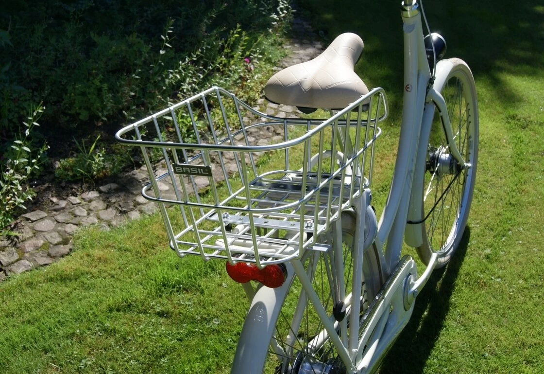 Koszyk rowerowy tylny Basil Cento Aluminiowy Srebrny