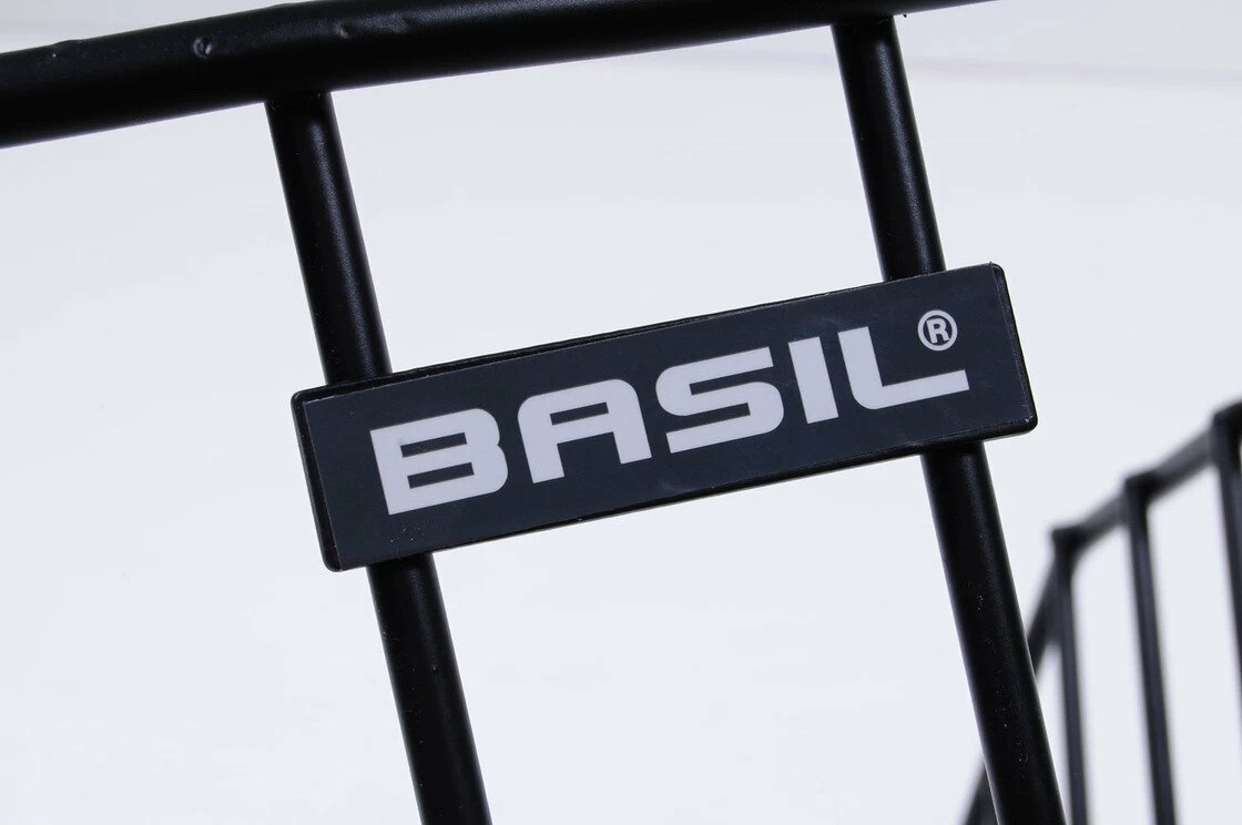 Koszyk rowerowy tylny Basil Cento Aluminiowy Czarny