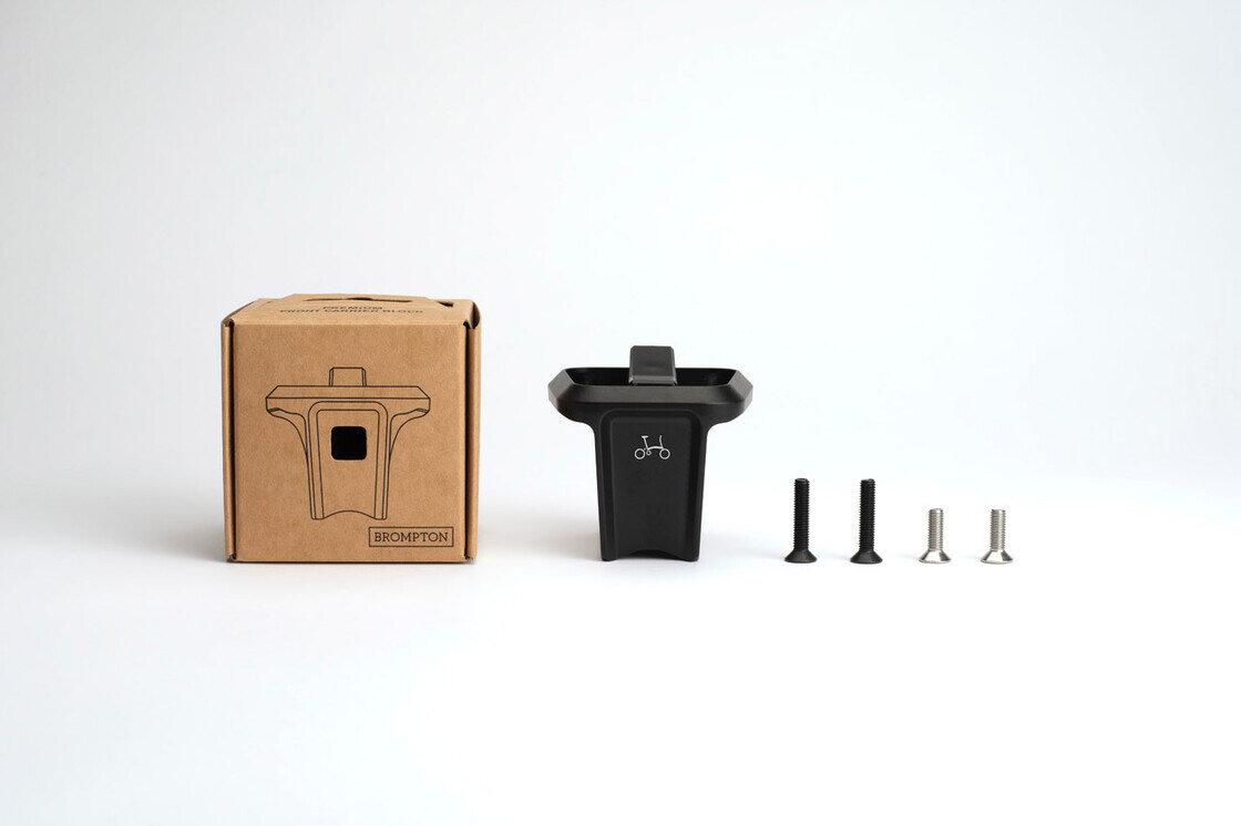 Kuty blok przedniego bagażnika Brompton ColourLab (Front Carrier Block) Czarny