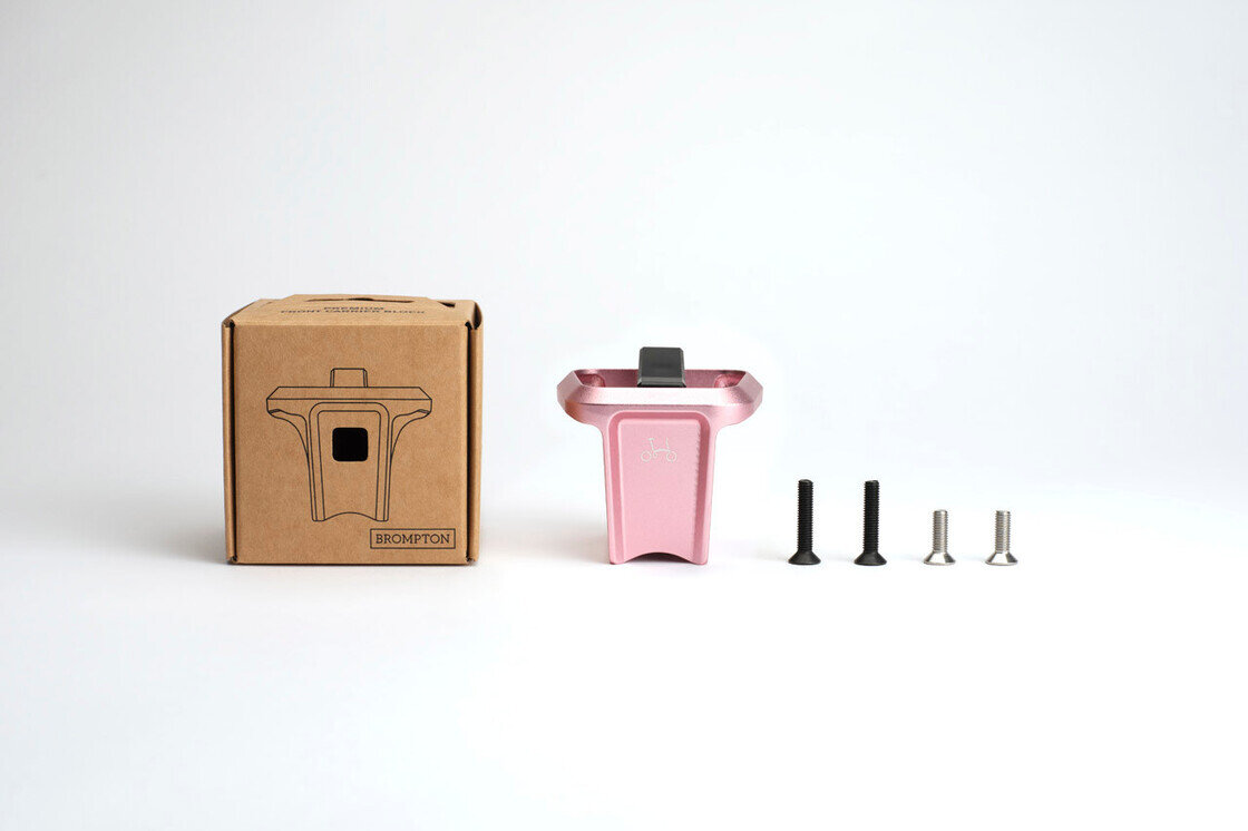 Kuty blok przedniego bagażnika Brompton ColourLab (Front Carrier Block) Różowy