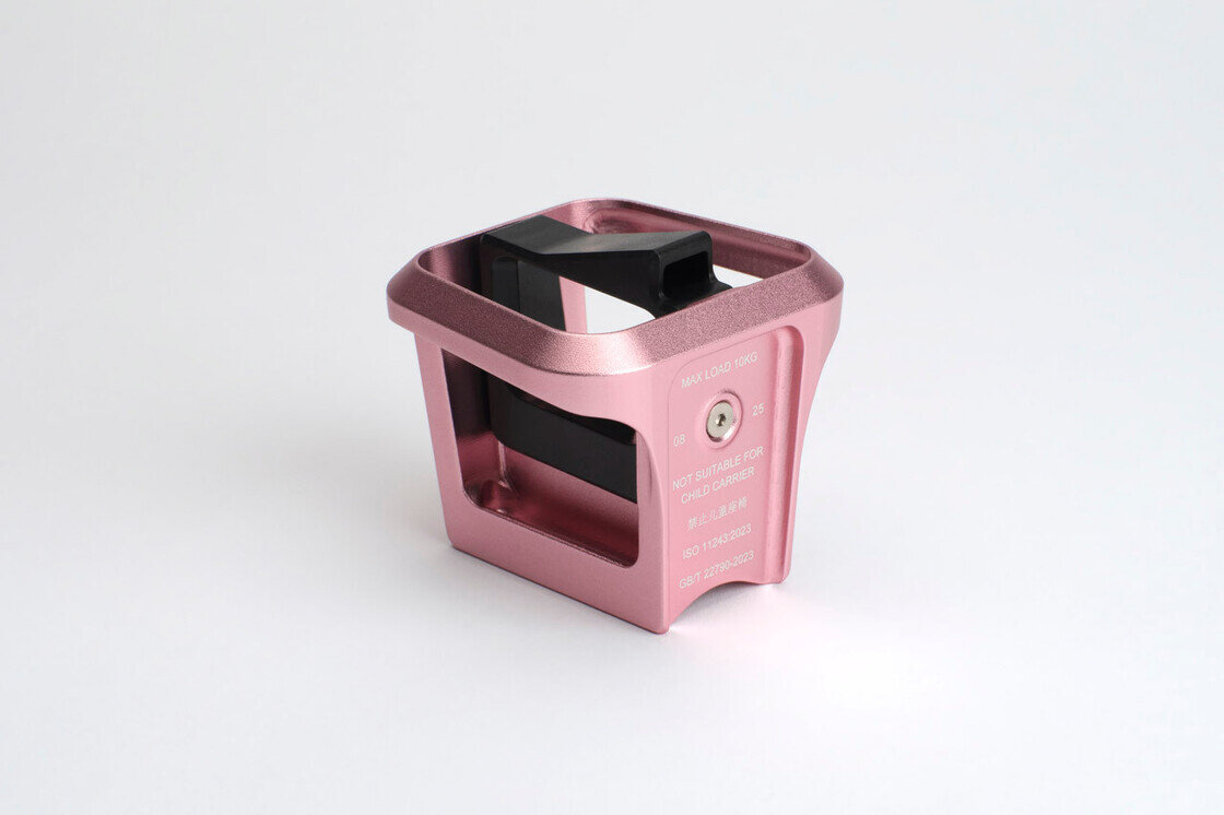 Kuty blok przedniego bagażnika Brompton ColourLab (Front Carrier Block) Różowy
