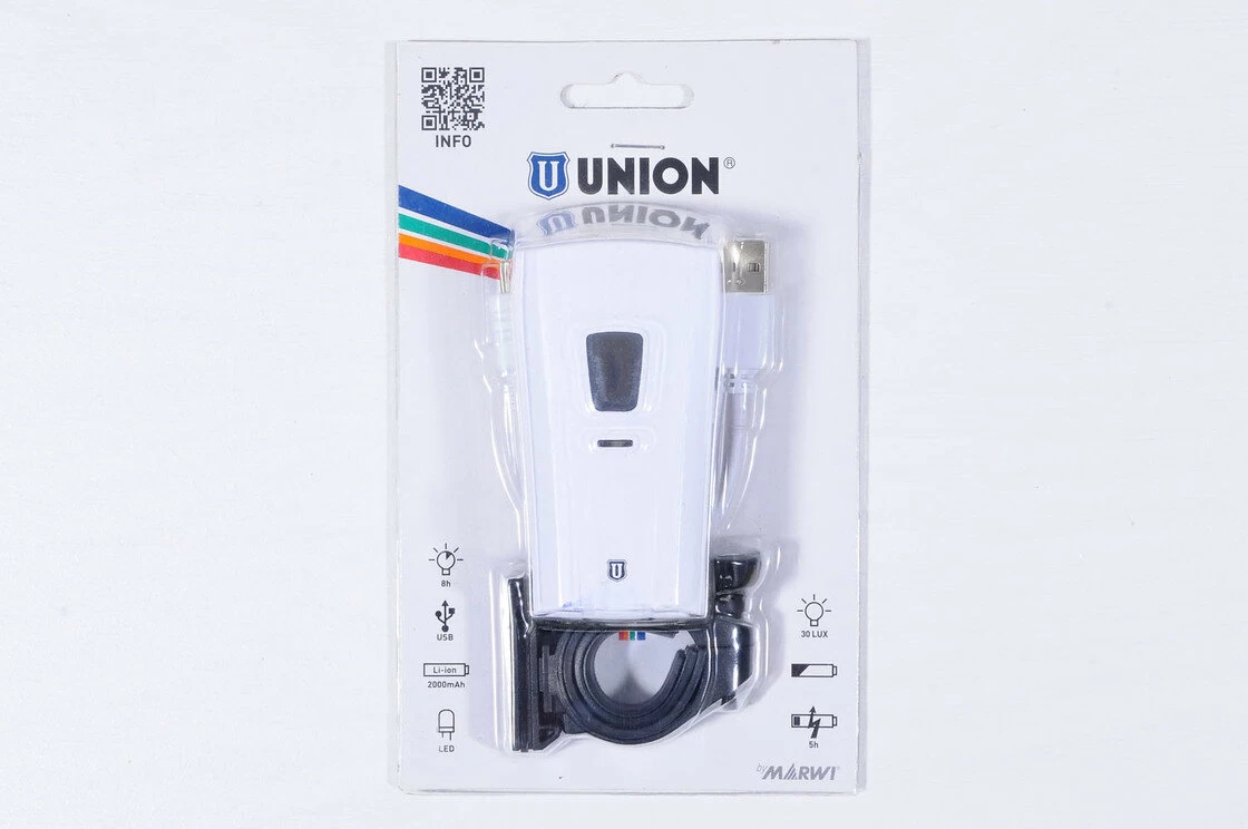 Lampka rowerowa UNION UN-170 USB 30 LUX