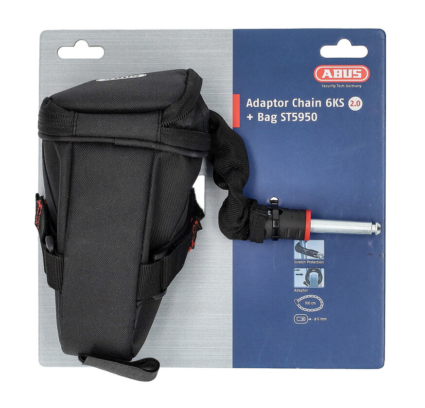 Łańcuch Abus Adaptor Chain 6KS do blokady koła + sakwa Długość: 100 cm
