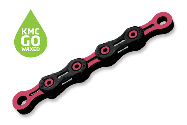 Łańcuch rowerowy KMC DLC11 118 ogniw, woskowany Pink