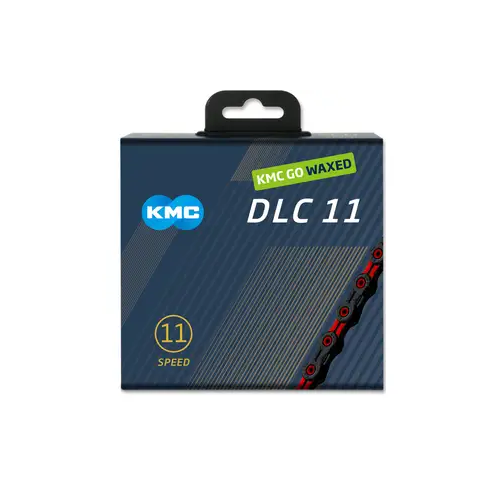 Łańcuch rowerowy KMC DLC11 118 ogniw, woskowany Red