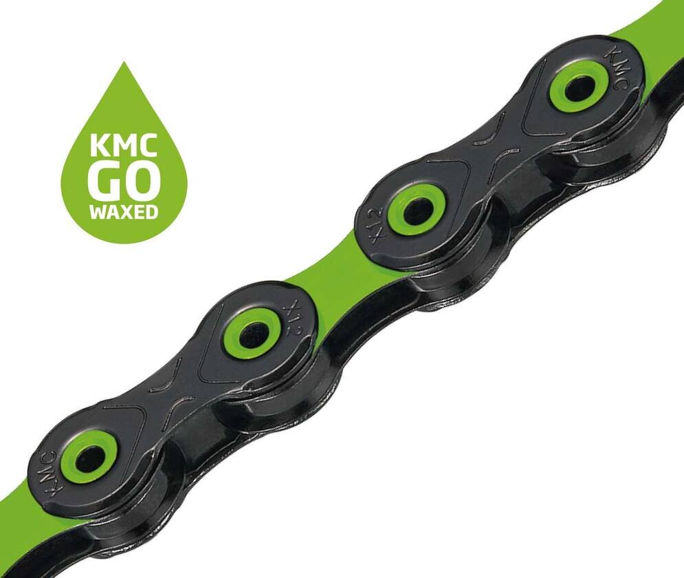 Łańcuch rowerowy KMC DLC12 Waxed Green