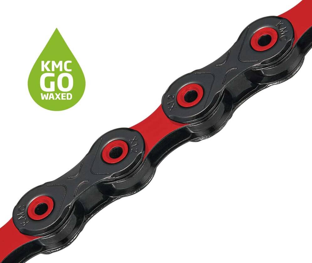 Łańcuch rowerowy KMC DLC12 Waxed Red