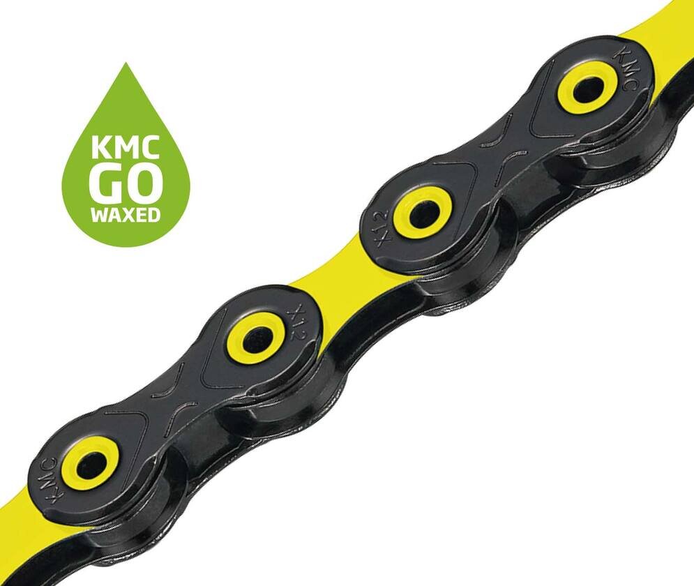 Łańcuch rowerowy KMC DLC12 Waxed Yellow