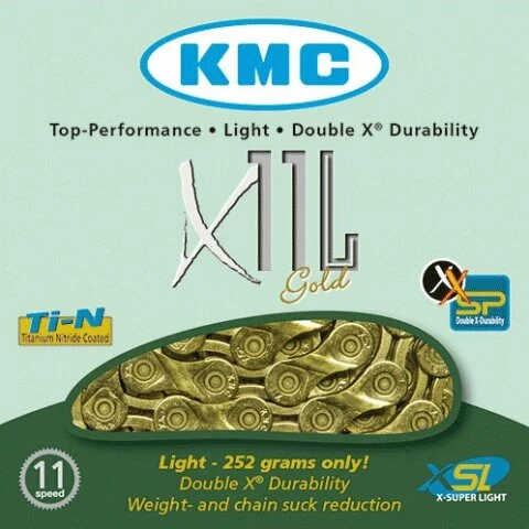 Łańcuch rowerowy KMC X11L Gold