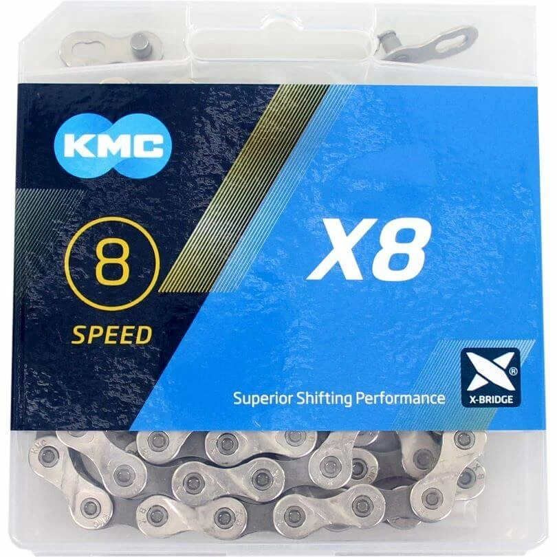 Łańcuch rowerowy KMC X8 Silver/Grey