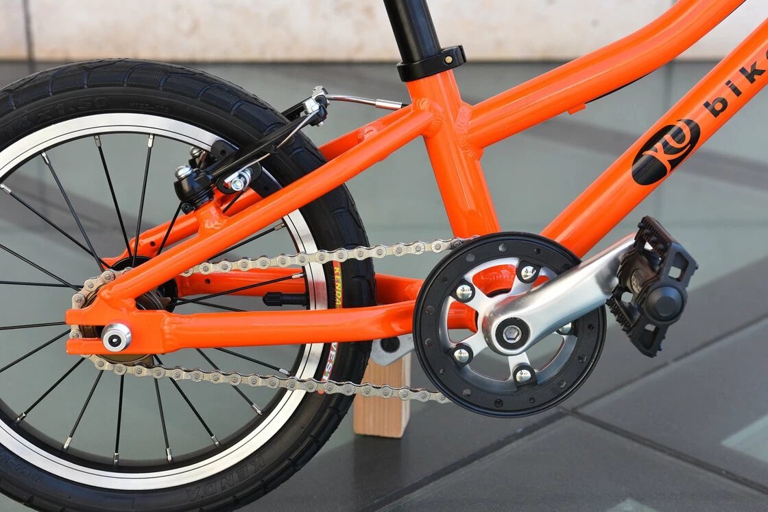 Lekki rower dla dziecka KUbikes 14 Tour pomarańczowy
