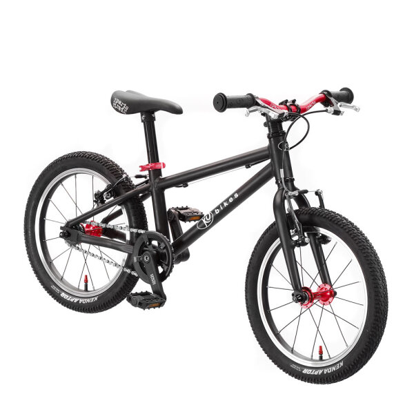 Lekki rower dla dziecka KUbikes 16 L MTB Czarny / laser czerwony