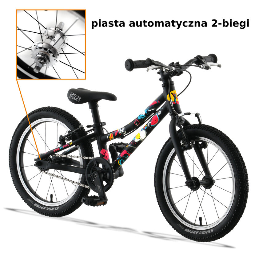 Lekki rower dla dziecka KUbikes 16 S AUTO 2 biegi Sturmey Archer Comics