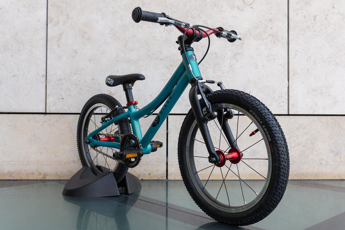 Lekki rower dla dziecka KUbikes 16 S MTB Turkusowy /  laser czerwony