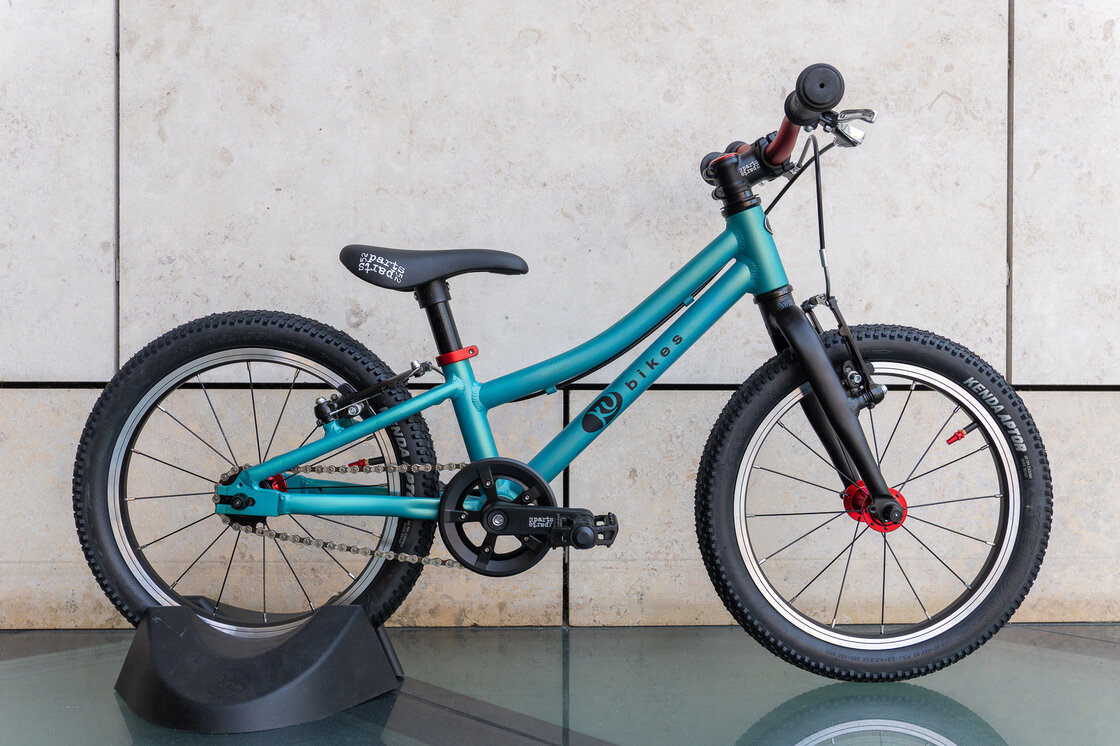 Lekki rower dla dziecka KUbikes 16 S MTB Turkusowy /  laser czerwony