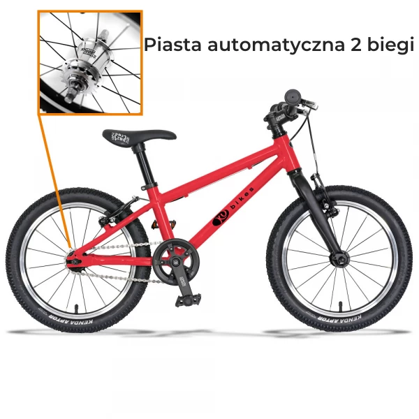 Lekki rower dla dziecka KUbikes 16L AUTO 2 biegi Sturmey Archer