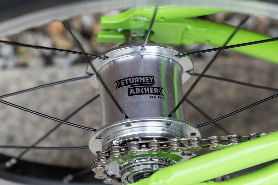 Lekki rower dla dziecka KUbikes 16L AUTO 2 biegi Sturmey Archer Zielony