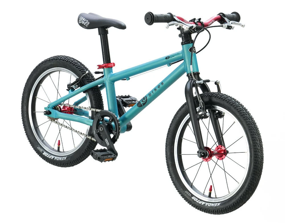 Lekki rower dla dziecka KUbikes 16L MTB Turkus / laser czerwień