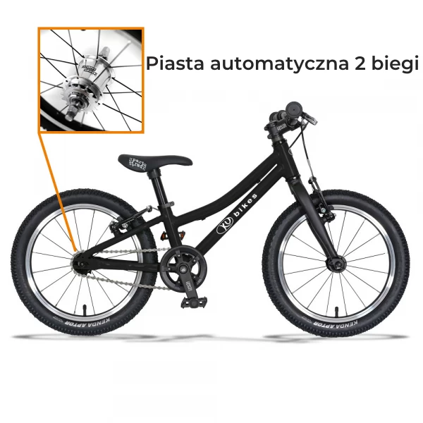 Lekki rower dla dziecka KUbikes 16S AUTO 2 biegi Sturmey Archer
