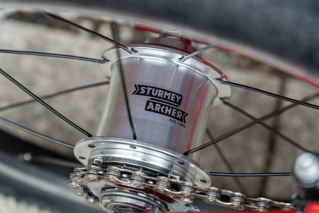 Lekki rower dla dziecka KUbikes 16S AUTO 2 biegi Sturmey Archer Czerwony