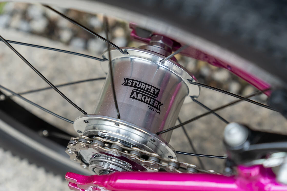 Lekki rower dla dziecka KUbikes 16S AUTO 2 biegi Sturmey Archer Różowy