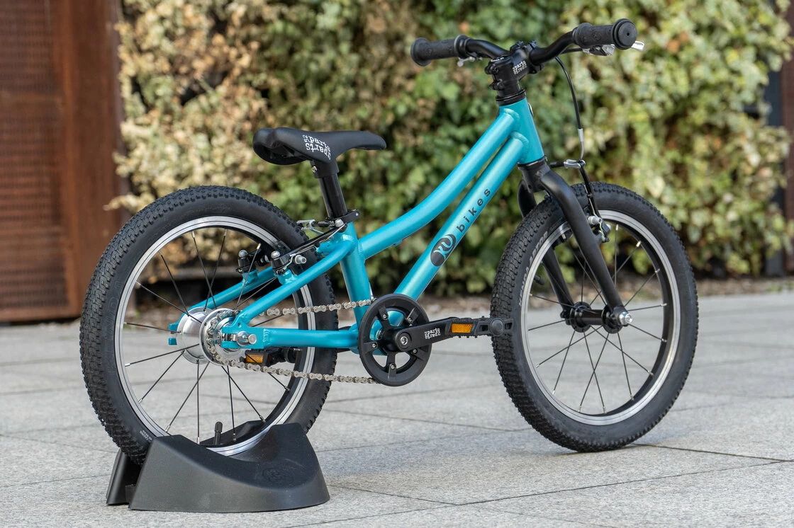 Lekki rower dla dziecka KUbikes 16S AUTO 2 biegi Sturmey Archer Turkus