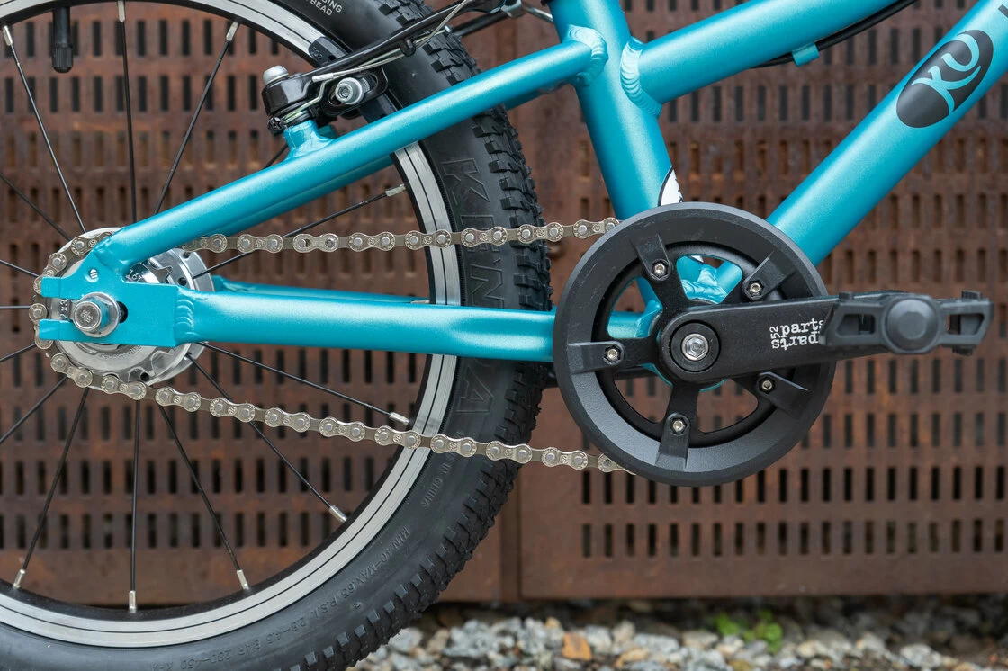 Lekki rower dla dziecka KUbikes 16S AUTO 2 biegi Sturmey Archer Turkus