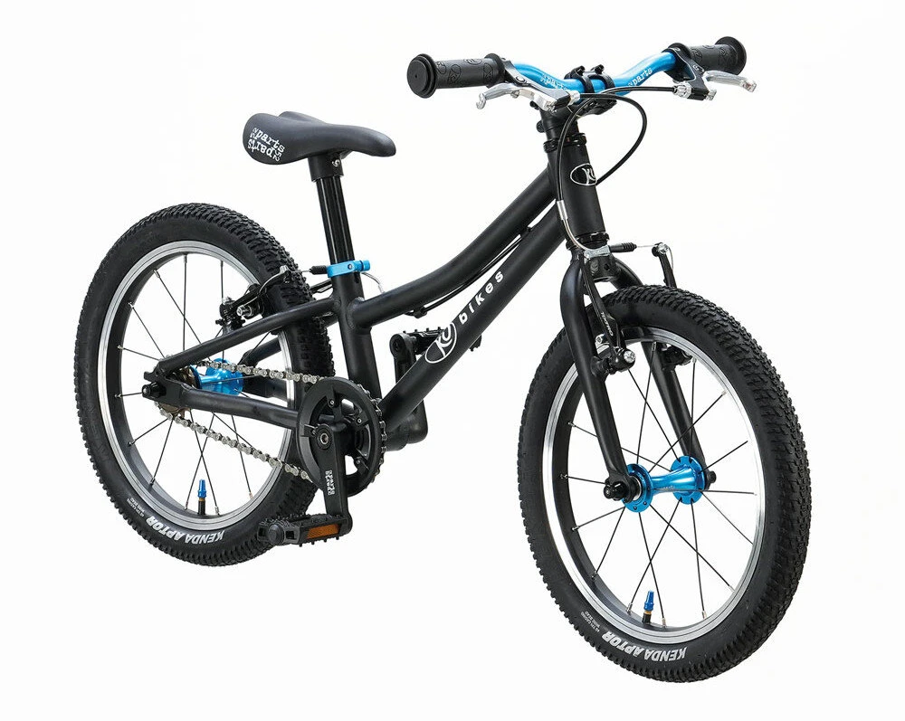 Lekki rower dla dziecka KUbikes 16S MTB Czarny / laser niebieski