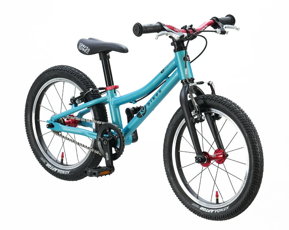 Lekki rower dla dziecka KUbikes 16S MTB Turkusowy /  laser czerwony