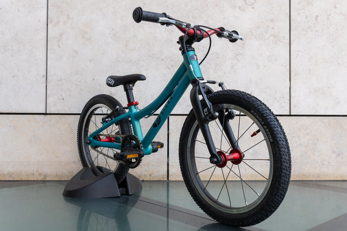 Lekki rower dla dziecka KUbikes 16S MTB Turkusowy /  laser czerwony