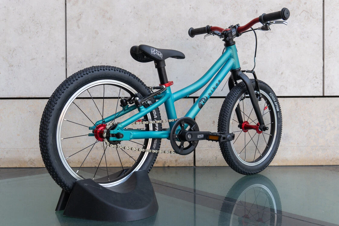 Lekki rower dla dziecka KUbikes 16S MTB Turkusowy /  laser czerwony