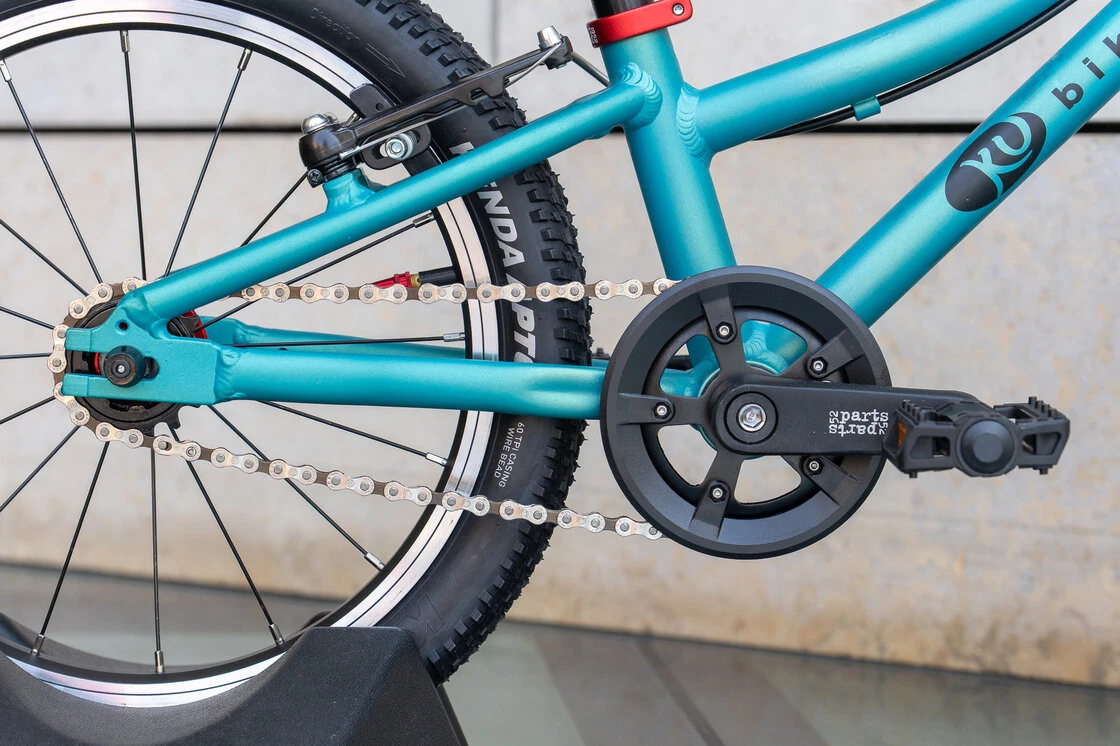 Lekki rower dla dziecka KUbikes 16S MTB Turkusowy /  laser czerwony