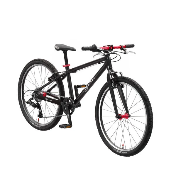 Lekki rower dla dziecka KUbikes 24 L MTB Czarny + Laser Red