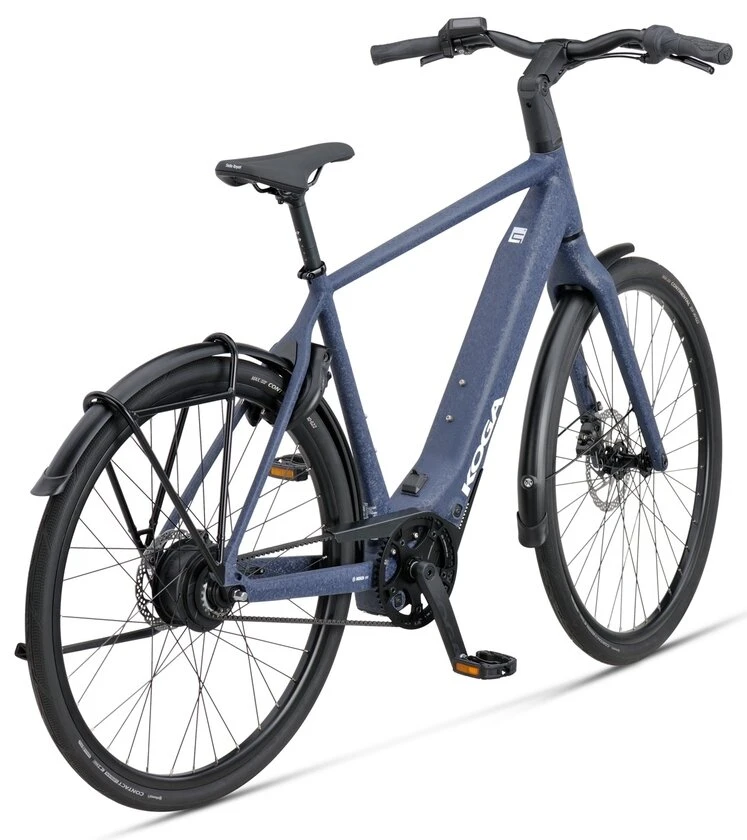 Lekki rower elektryczny na pasku KOGA E-F3 Supermetro BOSCH Męski Jeans Wrinke Paint 55