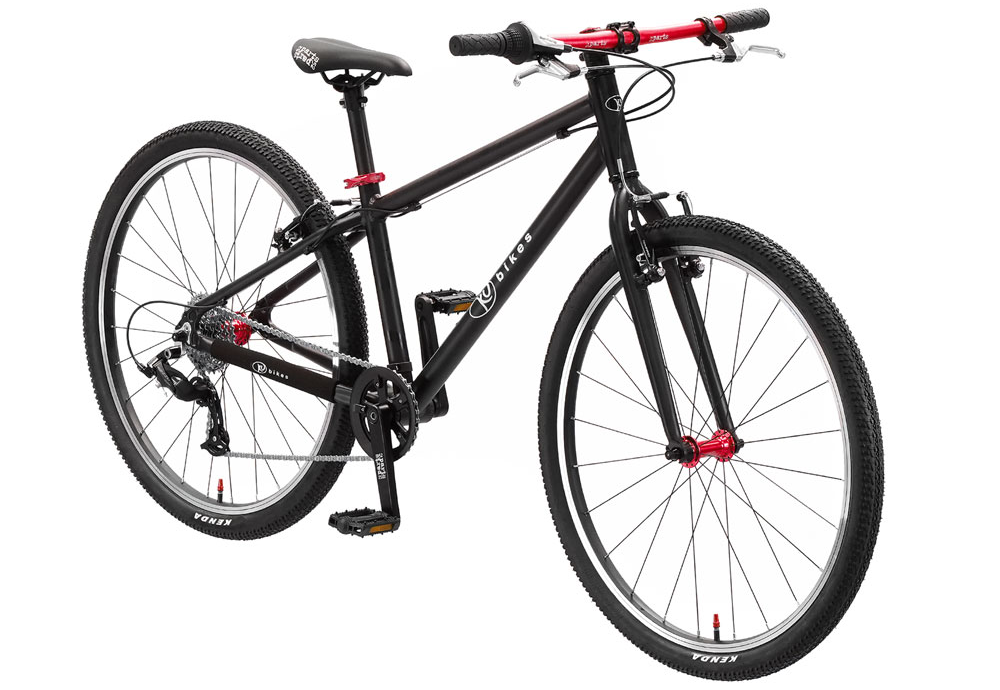 Lekki rower młodzieżowy KUbikes 26 Czarny + Laser Red