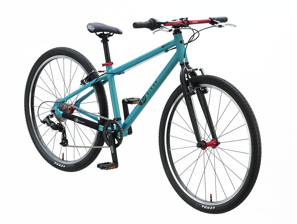 Lekki rower młodzieżowy KUbikes 26 turkusowy + laser red