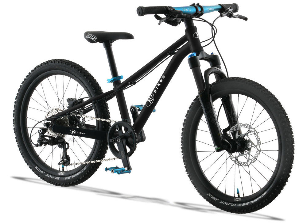 Lekki rowerek amortyzowany KUbikes 20 S MTB DISC czarny + laser blue