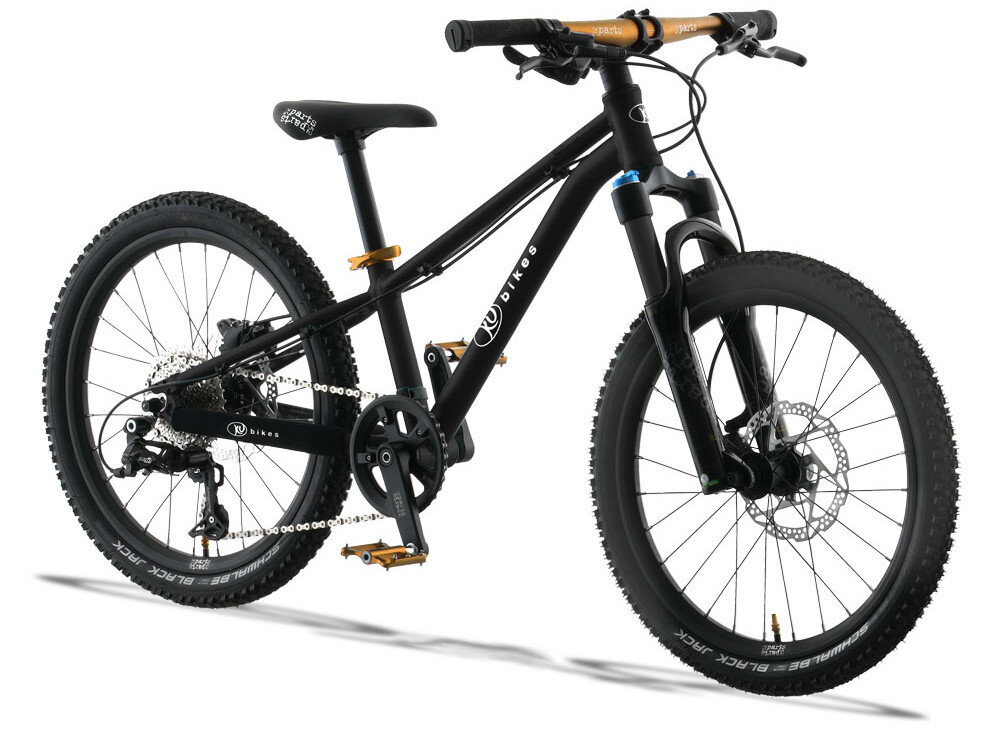 Lekki rowerek amortyzowany KUbikes 20 S MTB DISC Czarny + Laser Gold