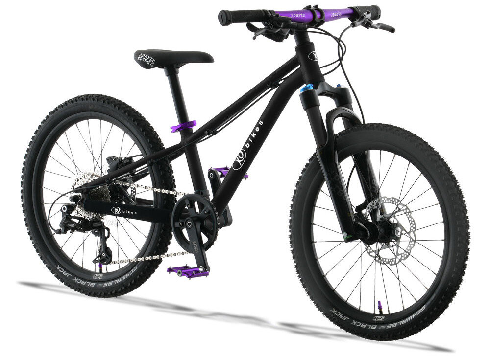Lekki rowerek amortyzowany KUbikes 20 S MTB DISC Czarny + Laser Purple