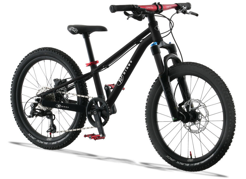 Lekki rowerek amortyzowany KUbikes 20 S MTB DISC Czarny + Laser Red