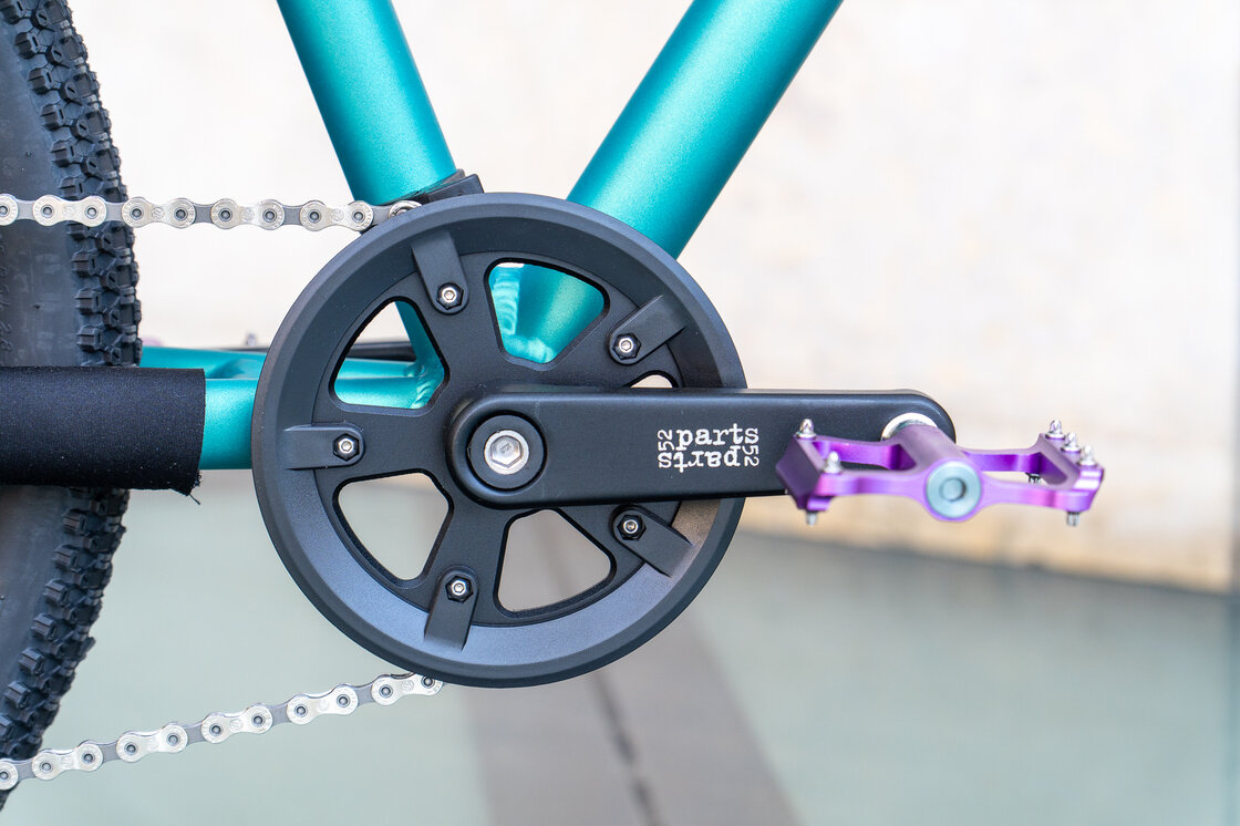 Lekki rowerek amortyzowany KUbikes 20 S MTB DISC Turkusowy + Laser Purple