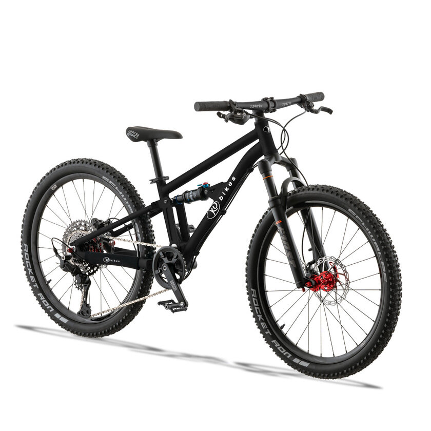 Lekki rowerek amortyzowany KUbikes 24 FS PRO czarny