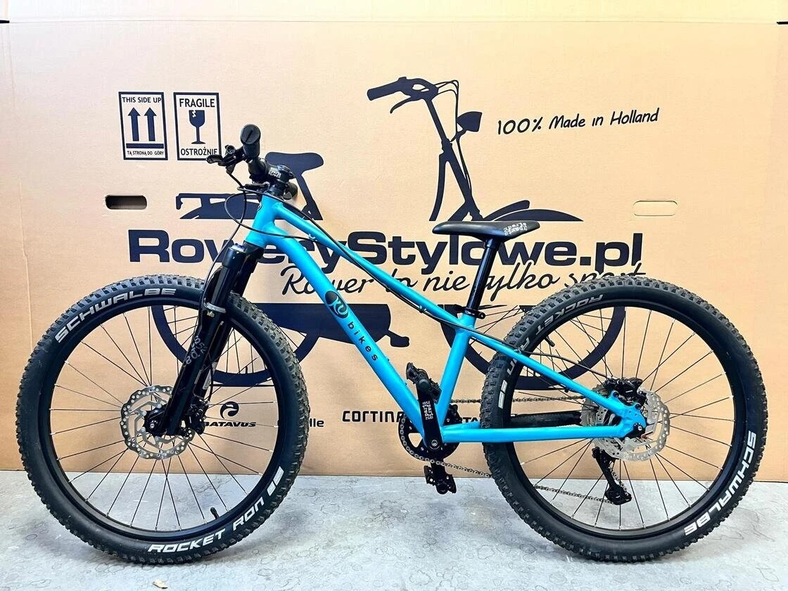 Lekki rowerek amortyzowany KUbikes 24 S MTB DISC turkus OUTLET 2