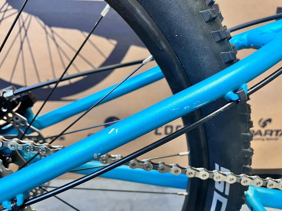 Lekki rowerek amortyzowany KUbikes 24 S MTB DISC turkus OUTLET 2