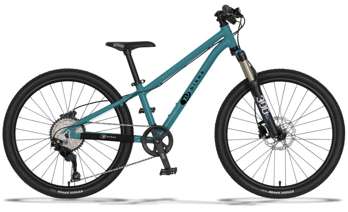 Lekki rowerek amortyzowany KUbikes 24 S MTB DISC turkusowy